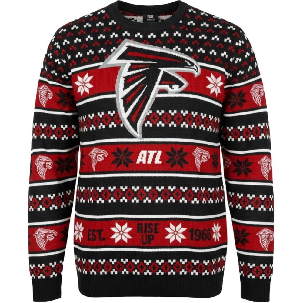 FOCO / NFL / Atlanta Falcons Big Logo Ugly Sweater - NWT Mens Large - #48398-B8